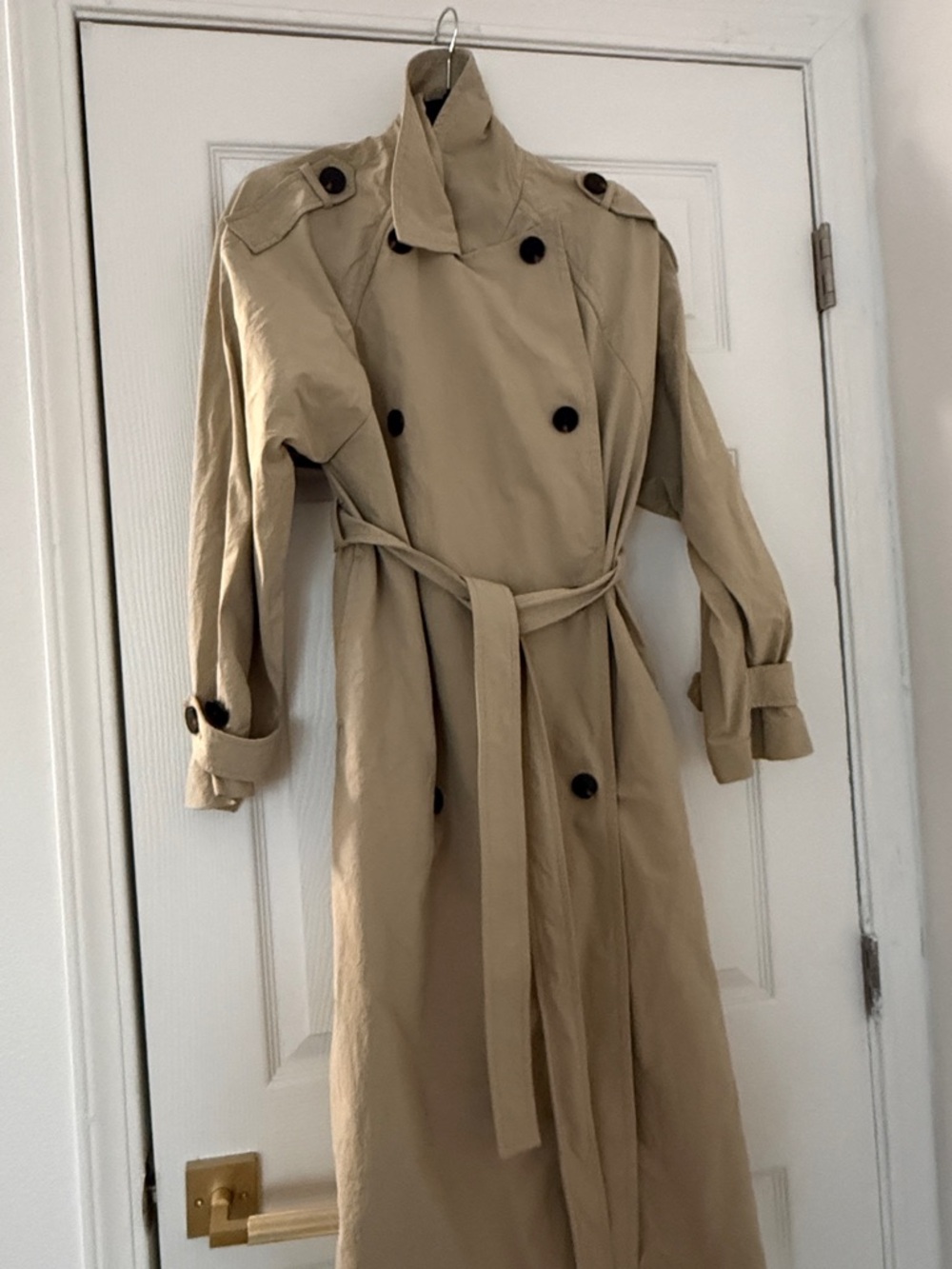 Everlane Oversized Trench Coat XS (Fits a Small) | Classic Belted Beige Jacket